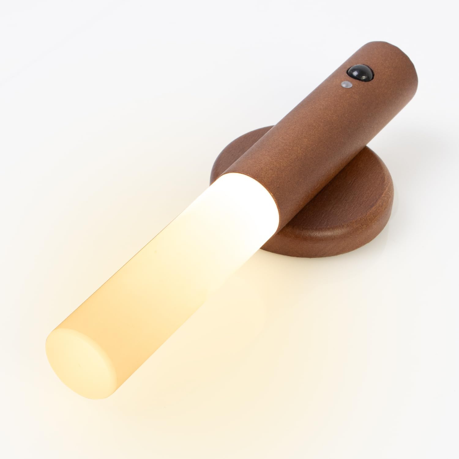 Doraimuni Motion Sensor Night Lights, USB Rechargeable Wall Light Removable Magnetic Wooden Wall Sconce, Cordless Strip Stick Night Lamp for Indoor Hallway Stairway Porch, Brown, UGL24011602_UK