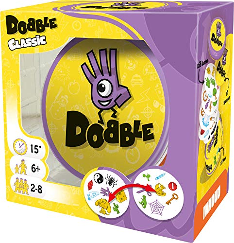 Dobble-Classic-NL-Kaartspel-voor-jong-en-oud-Test-je-snelheid-observatie-en-reflexen-Vijf-spelvariaties-mogelijk-Voor-de-hele-familie-Taal-Nederlands