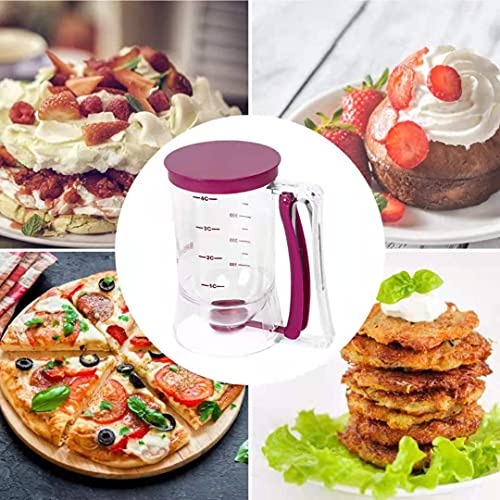 Yieobel Batter Separator Cupcakes Pancakes Cookie Cakes Waffles, Biscuit Separator Best Gifts For Friends Batter Cream Separator Cups Is A Measuring Baking Tool For Kitchen Products (Purple) #TOP4