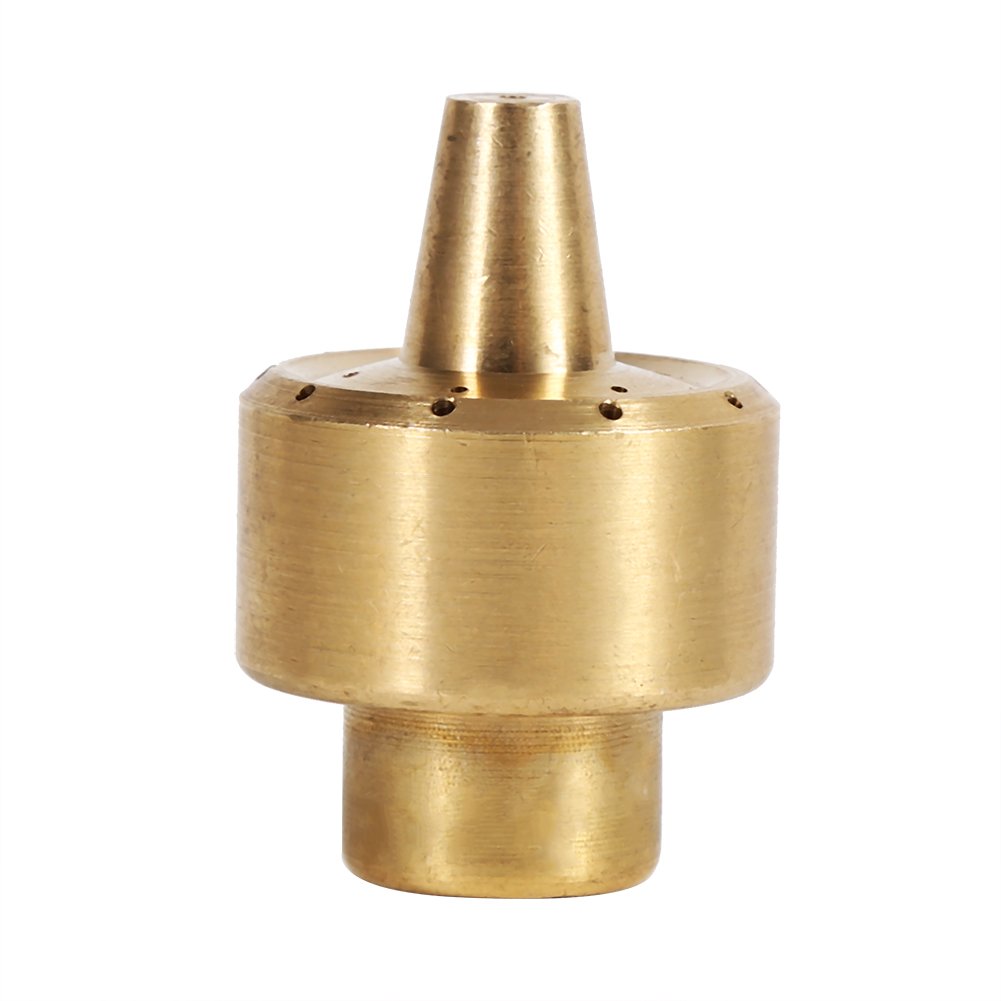 Brass Column Garden Pond Fountain Nozzle Water Sprinkler Spray Gold (1/4)