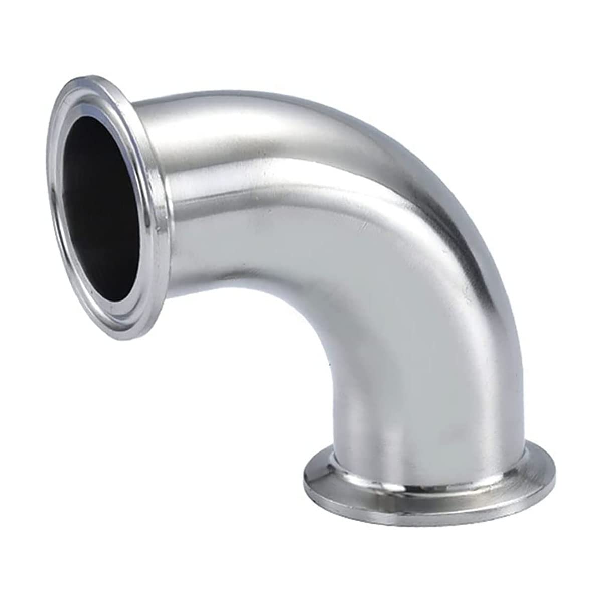 1 PCS 90 Gradi Gomito, 304 Acciaio Inox Gomito di Montaggio Rapido, Gomito Sanitario del Mandrino Tipo di Morsetto di Accoppiamento Rapido Curva ad Angolo Destro (114mm Chuck 130)