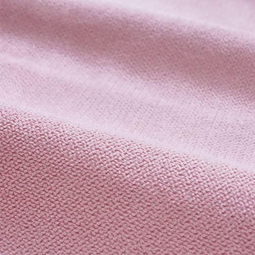 Top Finel Decorative Throw Pillow Covers Soft Chenille Solid Cushion Covers 20 X 20 For Couch Bedroom Car, Pack Of 2, Baby Pink #TOP2