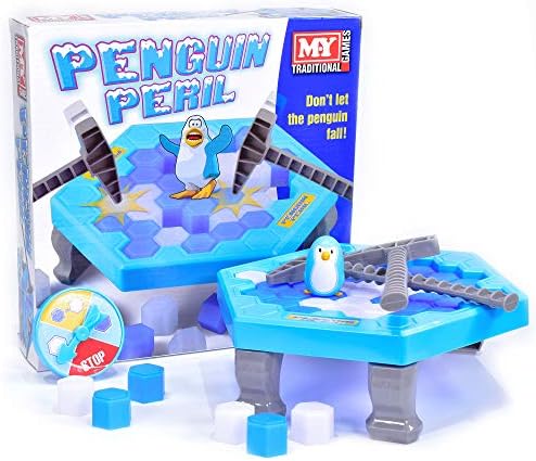 M.Y Penguin Peril Family gra planszowa | 2-4 graczy dla dzieci rodzinna zabawa | lodołamacz, wyzwanie upuszczania pingwina