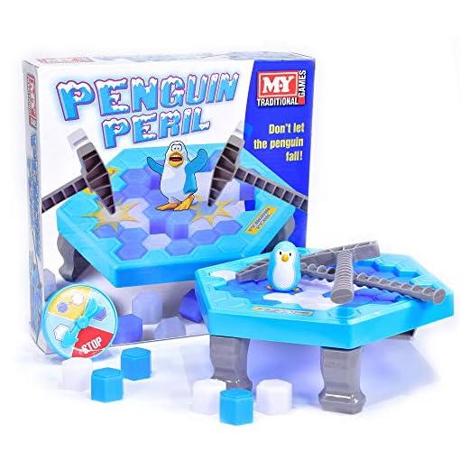 M.Y Penguin Peril - Juego de Mesa Familiar para niños de 2 a 4 Jugadores, rompehielos, desafío de caída de pingüino