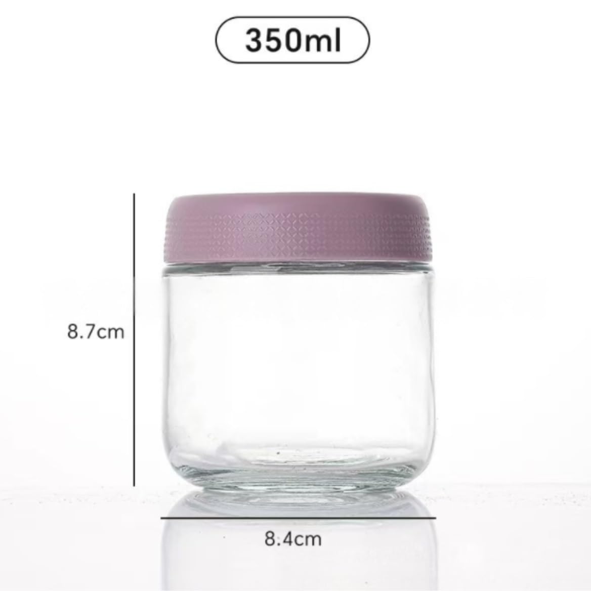 Vorratsgläser - Küche Luftdicht 6 Packungen Glasgefäß Mit Deckel, Wiederverwendbare Weithalsgläser For Salatdressing Vorratsdosen