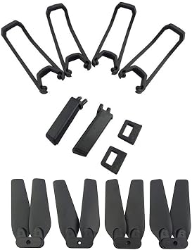 Black Accessory kit for E58 S168 JY019 Folding Quadcopter Spare Parts Remote Drone Propeller and Protective Cover and Landing Gear