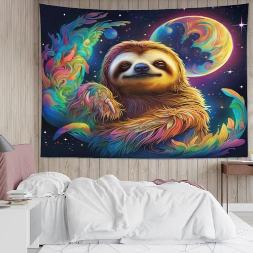 Tapisserie paresseux 3D déco salon drap de plage 180x230 cm - 5