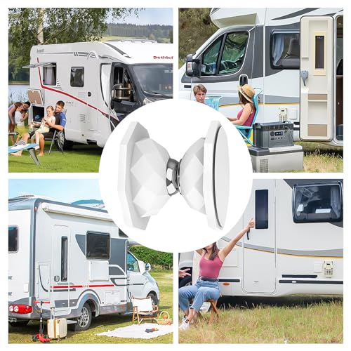 SUPRROW Magnetischer Türhalter für Wohnwagen,2 Pcs Magnetischer Türhalter für Wohnwagen,Wohnmobil-Türhalter,verdeckenden Verriegelungsschrauben für Camper, Türhalter Serviceklappe Wohnmobil