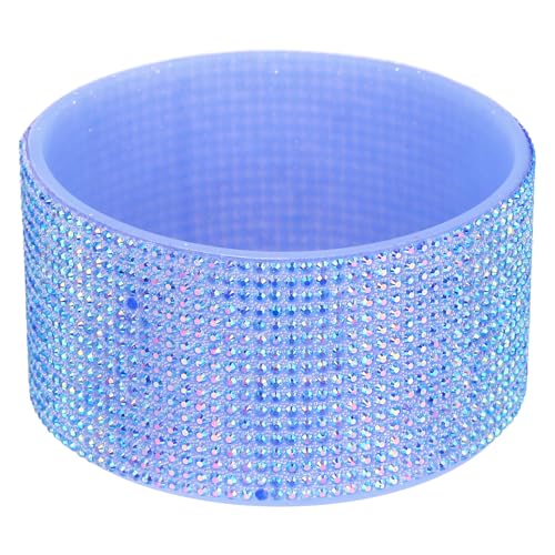 PATIKIL Glitter Silicone Boot, Diamond Water Bottle Protective Boot Shining Anti Slip Cup Sleeve Accessories for Stanley Tumbler 20-40OZ with 2.8" Bottom, Dark Blue