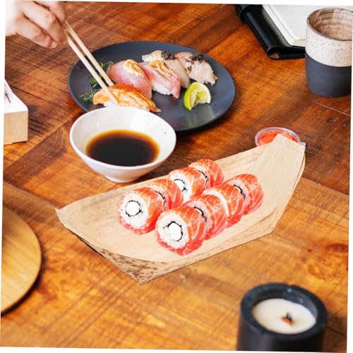 40 platos desechables para sushi y snacks miniatura 7