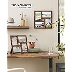 SONGMICS 4x6 Collage Picture Frames, Family Photo Collage Frame Set of 4 for Wall Decor, Glass Front, Wall Hanging or Tabletop, Rustic Brown - Image 3