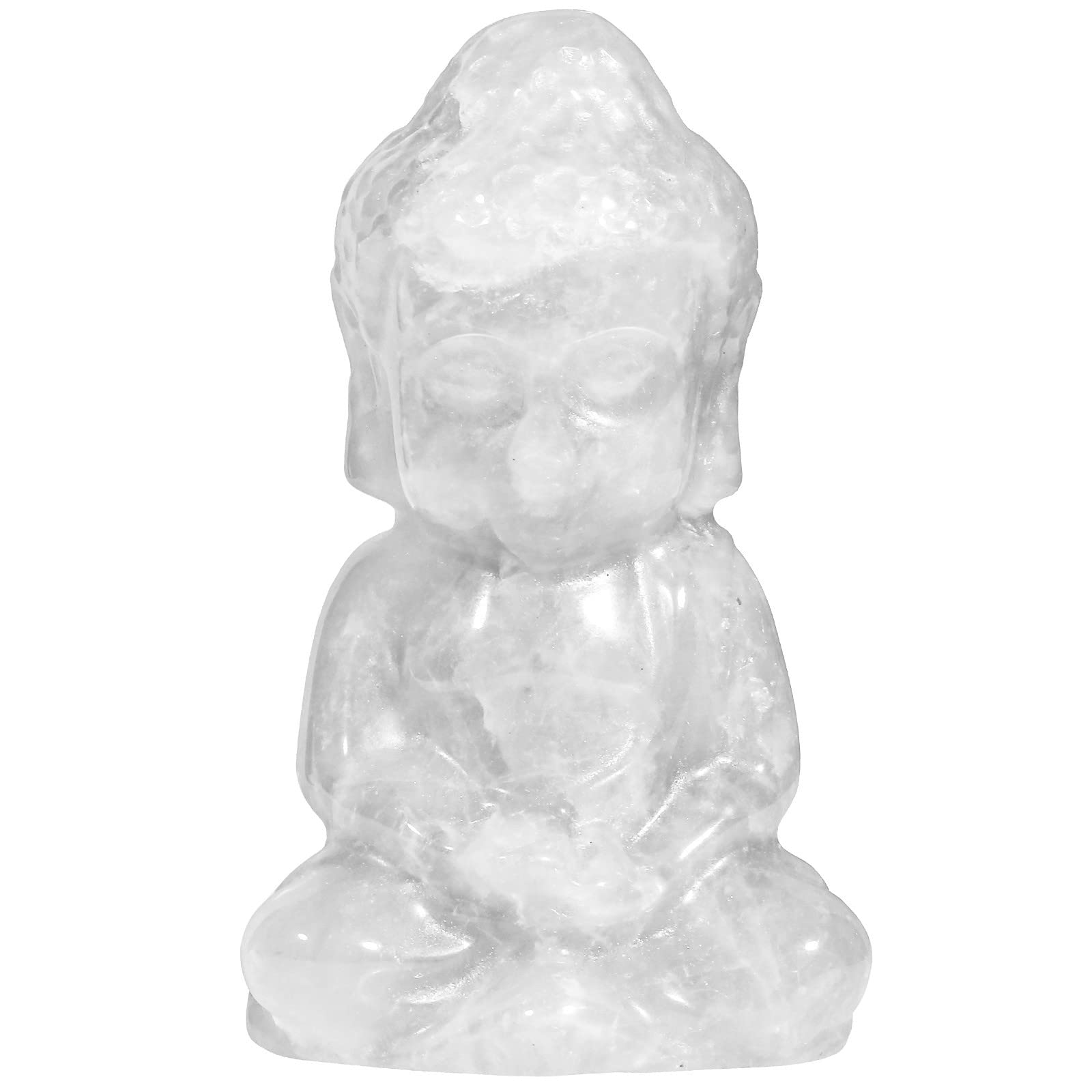 Estatua de Buda de Cristal de Roca para Interior, pequeño Adorno de Buda de Piedra para el hogar, Figura de Piedra curativa, Encanto, meditación Espiritual