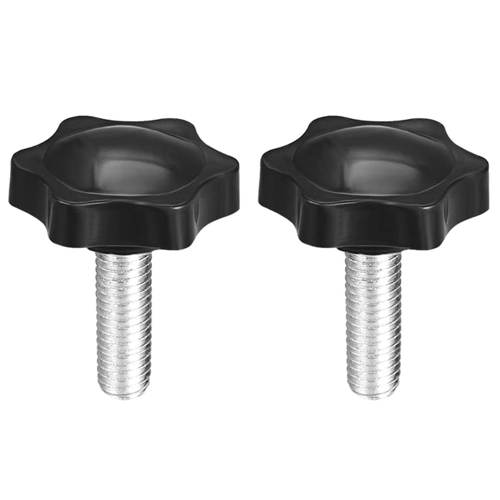 TOP-VIGOR 2Pcs M8 x 20mm Plum Hex Shaped Clamping Screw Knob, 38mm Dia Plastic Head Clamping Knob Handle Male Thread Thumb Screw