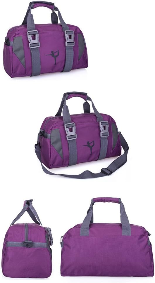 Small/Large Dance Duffle Bag For Girls Sport Gym Bags For Women Yoga Bag (Large, Purple) - Image 5