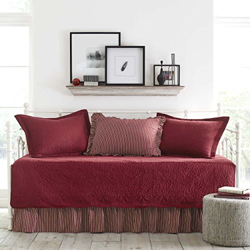 Stone Cottage Trellis Collection 5-Piece Daybed Set, Scarlet