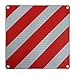 Produktbild Italien Warntafel aus Aluminium | Warnschild für Fahrradträger und überstehende Ladung | mit Italienischer Typengenehmigung | rot-weiß | 500 x 500 mm | Reflexionsklasse RA2/C | Wohnmobil Wohnwagen