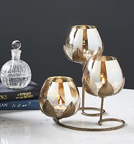 Tuxedo-3pc-Ancient-Bronze-Gold-Glass-Candle-Holders-3-Candlesticks-Holders-Gold-Glass-Candle-for-Home-Decoration-Dinning-Table-Decoration-Candle-Wedding-Holiday-Decor
