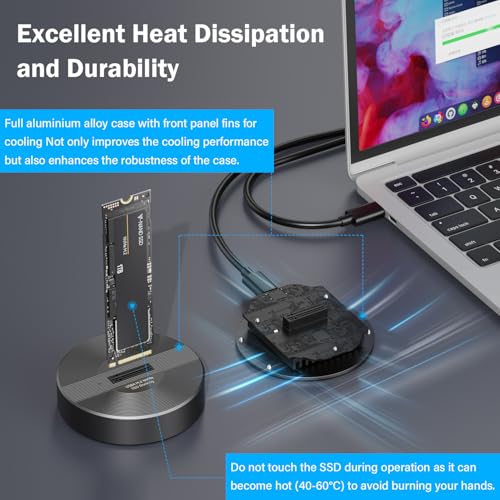 Docking Station USB 4 M.2 NVMe SSD 40Gbps aluminio miniatura 5