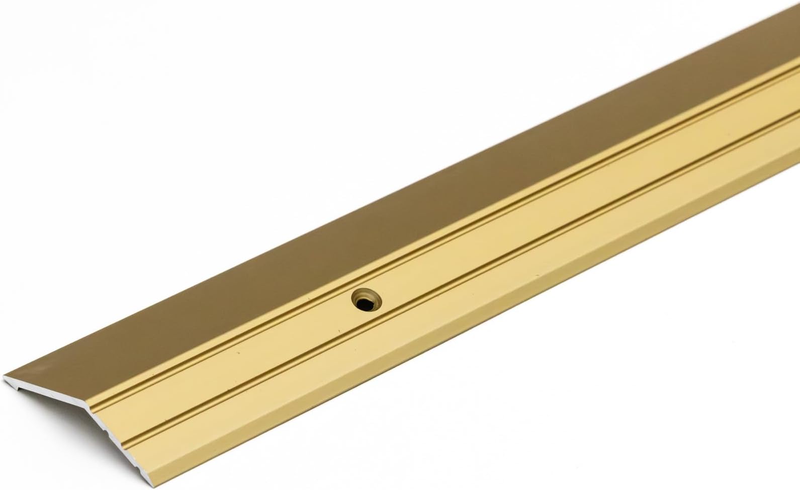 Cezar Aluminium Ramp Edge Trim 45mm × 16mm Smooth Transition for Floors, 1m (Anodised Gold)