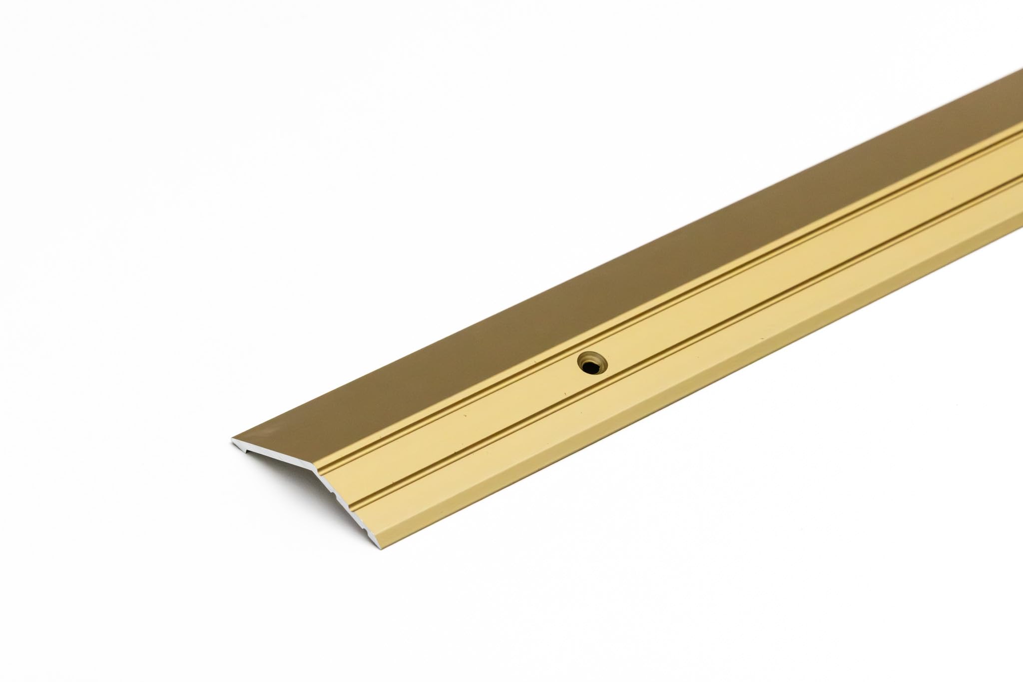 Cezar Aluminium Ramp Edge Trim 45mm × 16mm Smooth Transition for Floors, 1m (Anodised Gold)