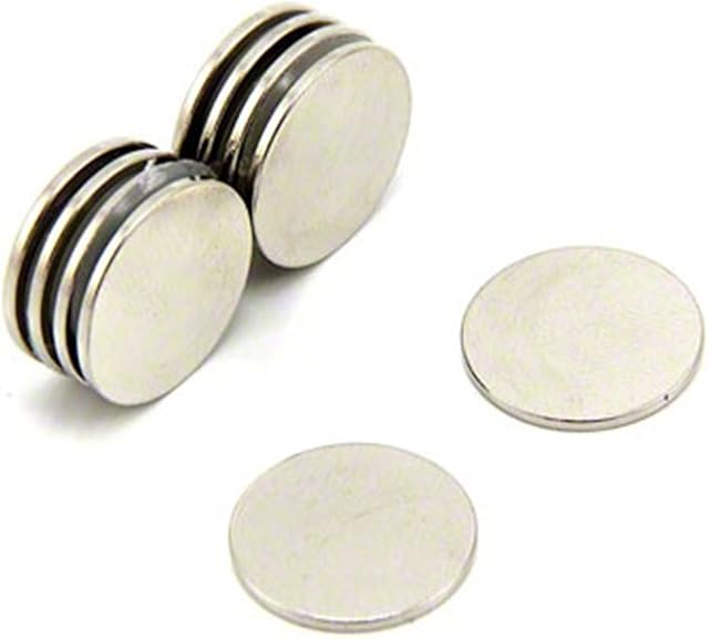 N42 Neodymium Magnet for Arts, Crafts, Model Making, DIY, Hobbies, Office and Home - 15mm dia x 1mm thick - 1.1kg Pull - Pack of 10