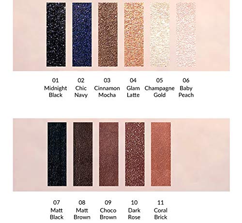 Sister Ann Double Effect Waterproof Eye Pencil Eye Liner+Eye Shadow Built-In Sharpener Korea Cosmetic 0.5G 05_Champagne Gold #TOP2