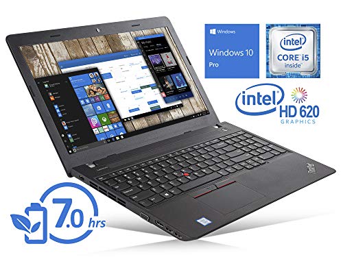Lenovo ThinkPad E570 Laptop, 15.6" HD Display, Intel Core i5-7200U Upto 3.1GHz, 8GB RAM, 256GB NVMe SSD + 1TB HDD, DVDRW, VGA, HDMI, Card Reader, Wi-Fi, Bluetooth, Windows 10 Pro (Renewed)