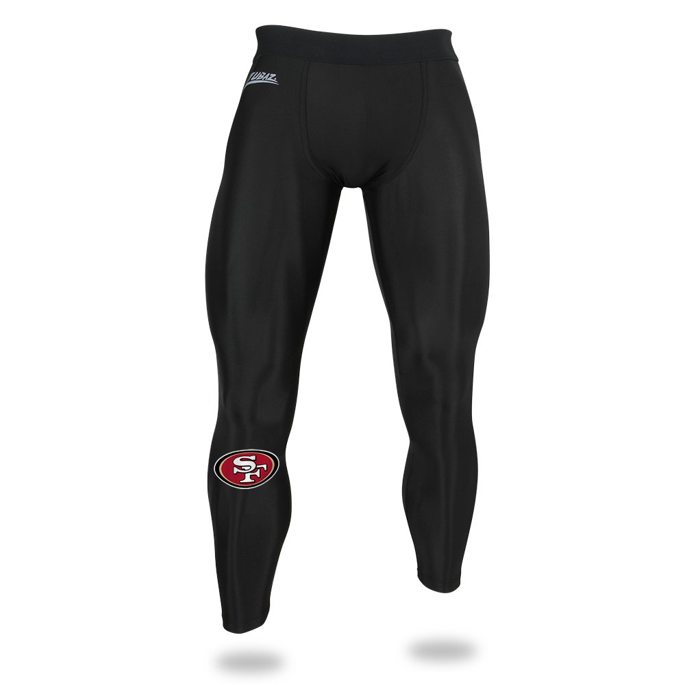 Zubaz NFL San Francisco 49ers Men's Active Compression Legging - Black Size Medium