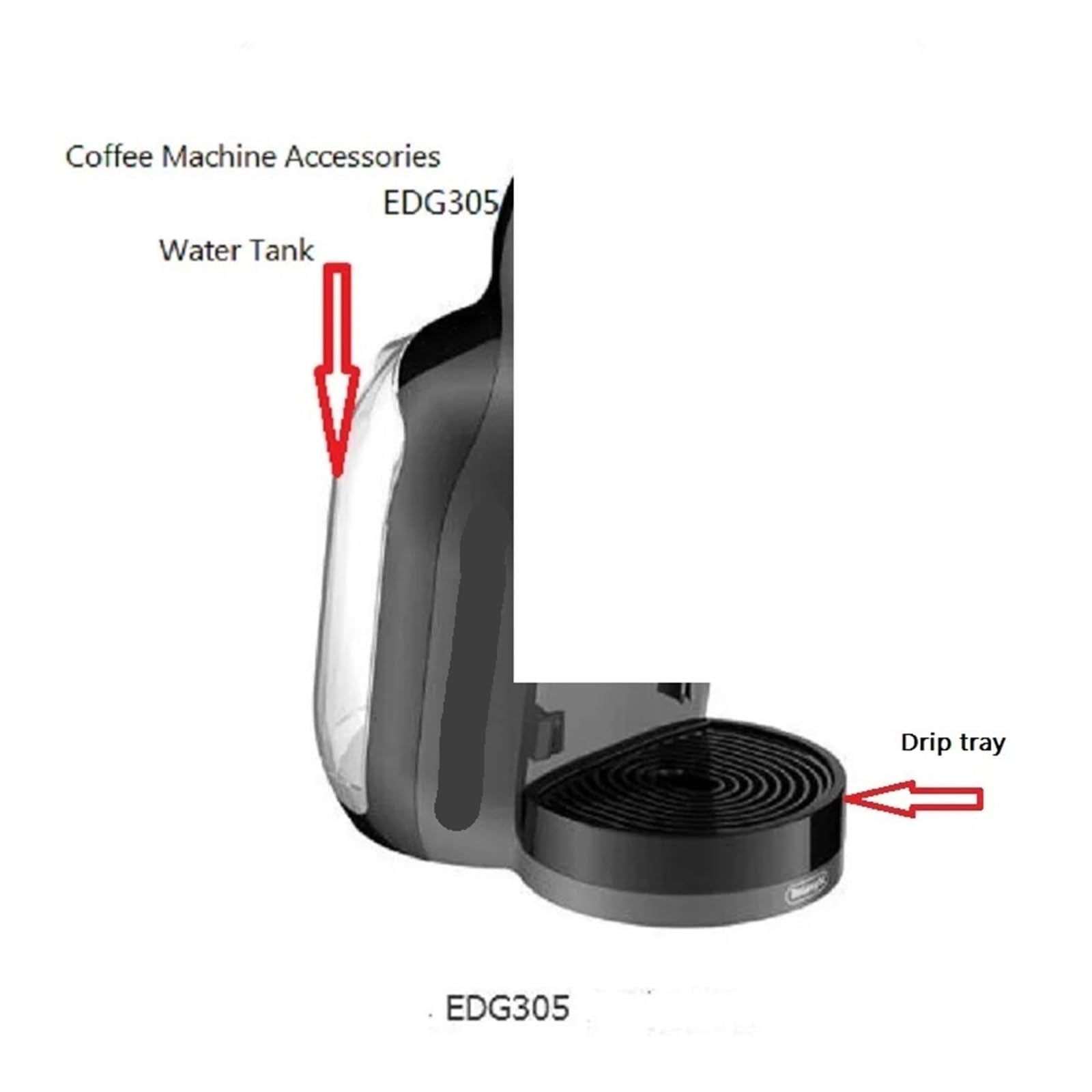 REPUESTOS Soporte For Cápsulas De Tanque De Agua, Compatible Con DOLCE Gusto, EDG MINI ME 305, Piezas De Cafetera, Bandeja De Goteo 9770(Capsule holder B)