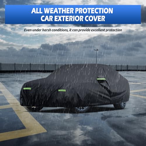 Image of Migaven Car Cover Custom Fit for Toyota Corolla 2000-2025, Honda Civic 1991-2025, Waterproof Full Exterior Cover Rain Sun Protection with Door Zipper