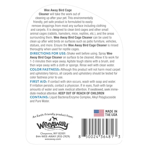 Wee Away Bird Cage Cleaner And Bird Poop Remover thumb #8
