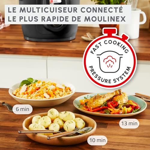 Moulinex Cookeo Wi-Fi mit Extra Crisp, Multicooker 14 Kochmodi, Druckkochen, Air Fryer, einfache Rezepte Schritt für Schritt, CE96X8F0 – Ansicht 4