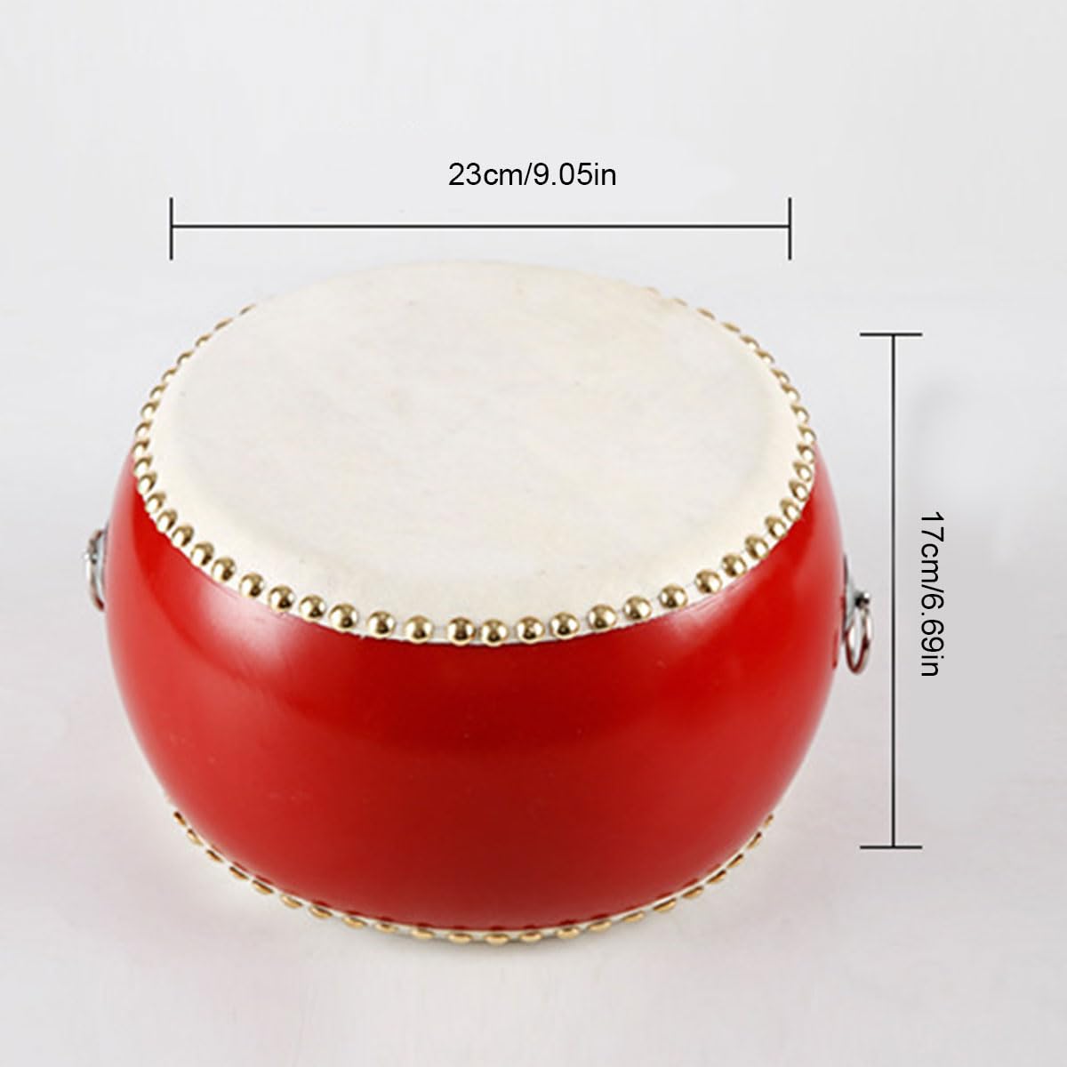 Amazon | 太鼓 和太鼓 23cm 小太鼓 牛革張り 赤色 バチ 楽器 練習 演奏