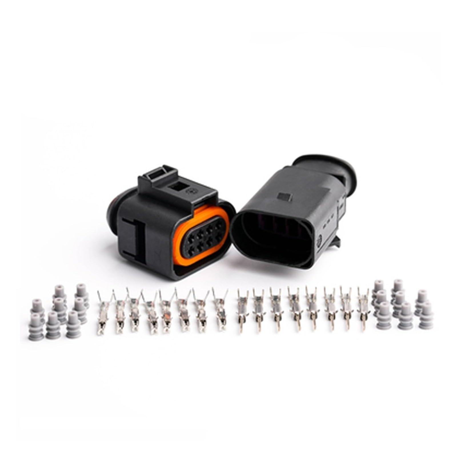 1 Juego de conector de arnés de cables impermeable de 8 pines enchufe de transmisión automotriz for 1J0973714 1J0973814(Army green,20 Sets)