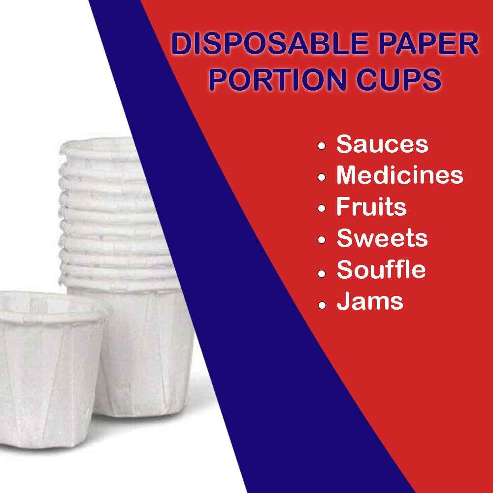 CafeTEq Paper Sauce Pots Portion Pot Ramekin Soufflé Dips Containers Disposable Round Deli 2oz (Pack of 500) (2oz) - Image 3