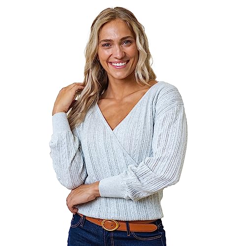 Image of Hope & Henry Women's Long Sleeve Fine Gauge V-Neck Sweater