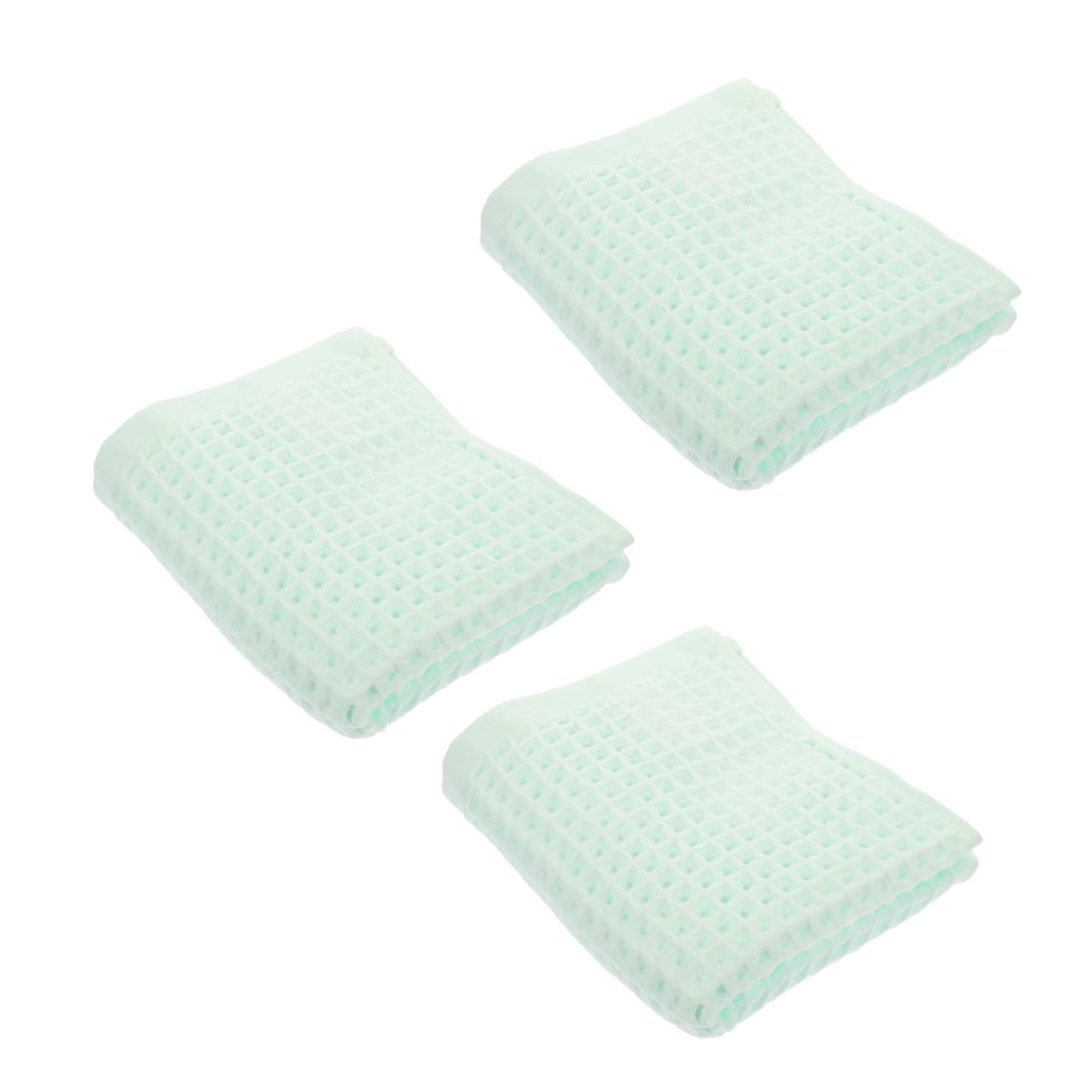 Toallas de mano de algodón para uso diario en el hogar y spa con textura de gofre, 3 uds