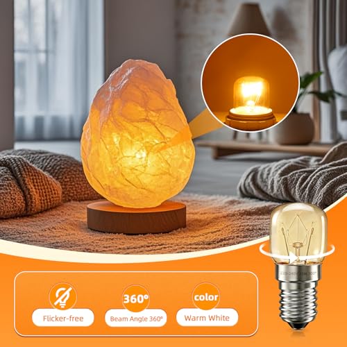 E14 Glühbirne Backofen 300 Grad Hitzebeständig Dimmbar, T22 SES E14 Sockel Backofenlampe Warmweiß 2700K, Ofenlampe mit T22 Kapsel , Pygmy Lampen für Mikrowellen/Ofen/Salzlampe/Kühlschrank, 3 Stück