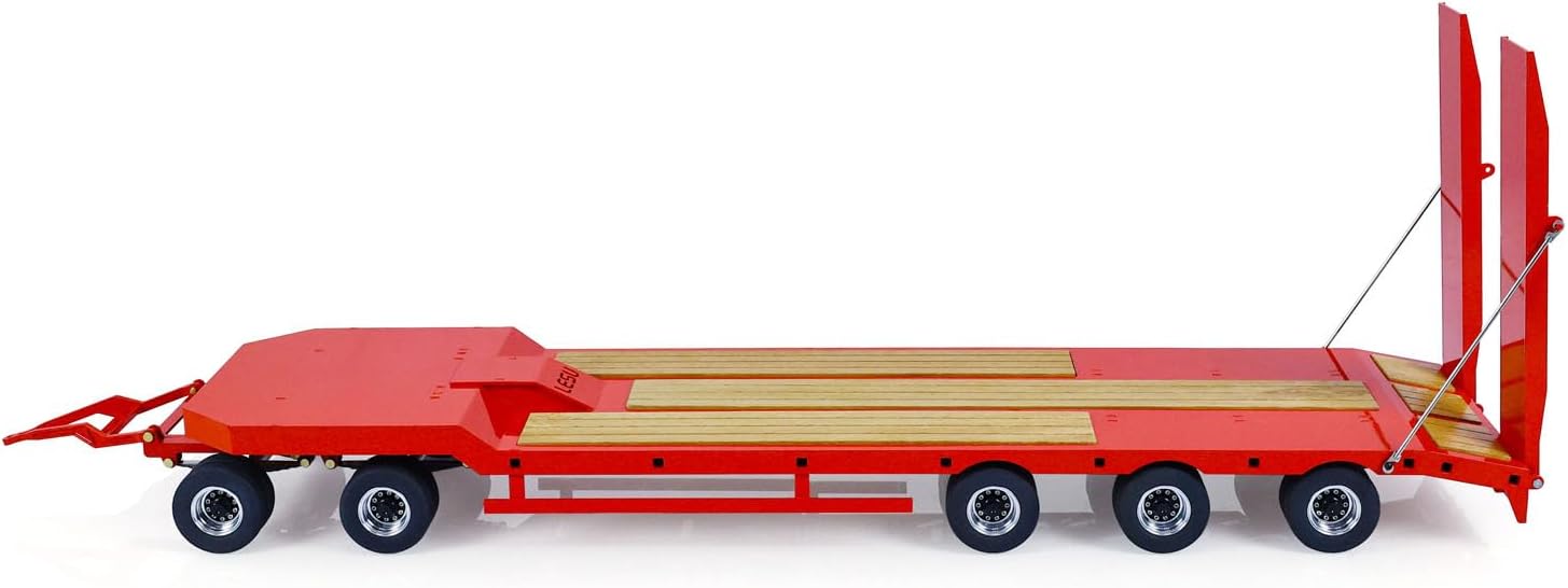 TOUCAN RC HOBBY Lesu Metal Flatbed Trailer for 1/14 RC Hydraulic Dumper Truck Tipper Car Parts