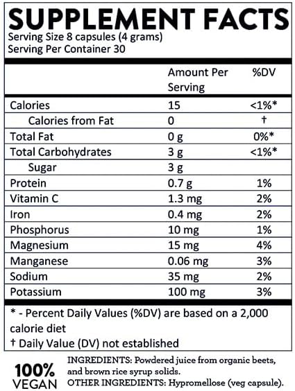 Miniatura 2 de Hallelujah Diet - Cápsulas orgánicas BeetMax, suplemento de mezcla de vitaminas, minerales y antioxidantes, sin gluten, vegano, 240 cápsulas, 30