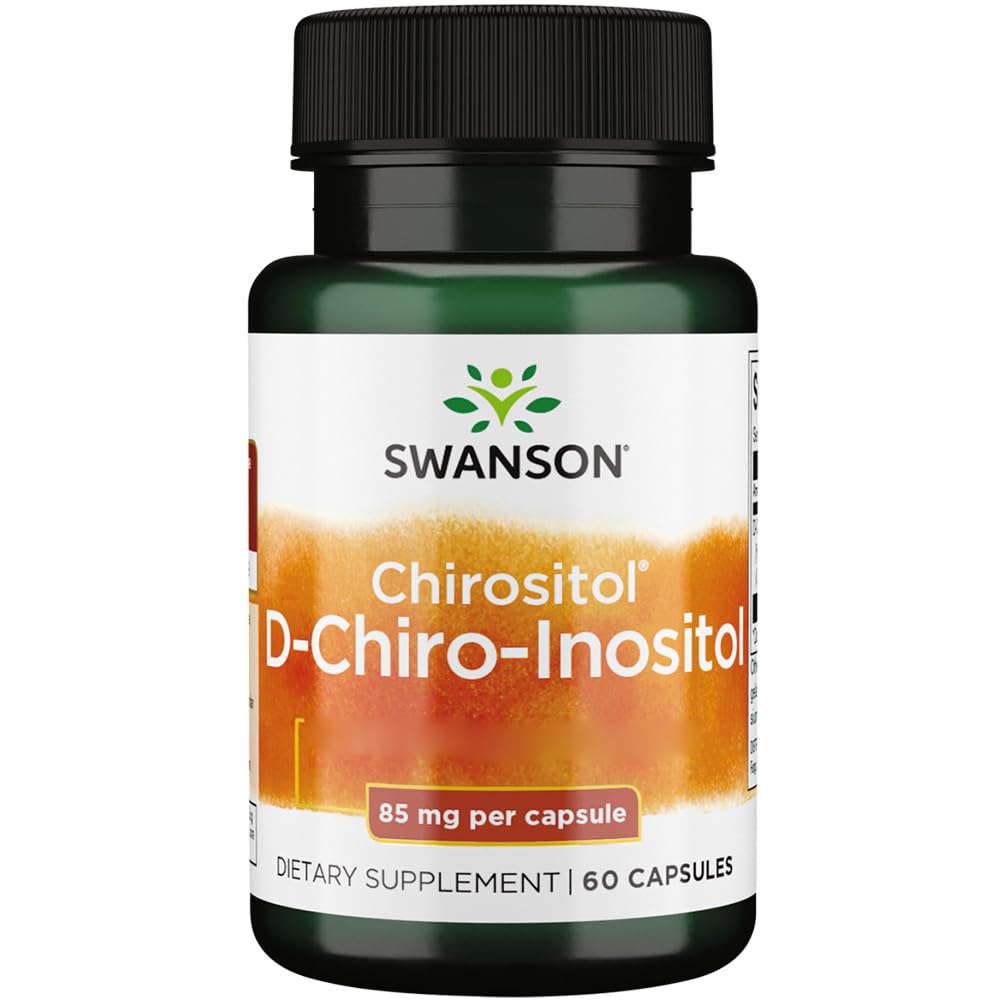 Swanson D-Chiro-Inositol, 85mg, 60 capsule, Testato in Laboratorio, Senza Soia, Senza Glutine, Non OGM