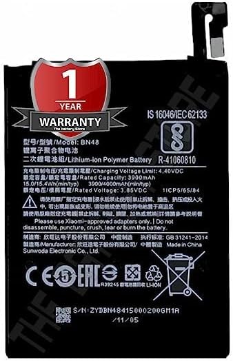 Original BN48 Battery for Redmi Note 6 pro M1806E7TG/ M1806E7TH/ M1806E7TI Battery with 1 Year Warranty***(Y00000212)