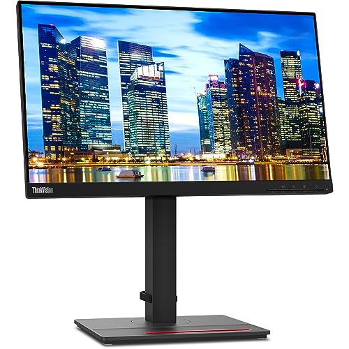 Image of Lenovo ThinkVision T22i 22-inch 1920 x 1080 LED FHD Widescreen LCD Monitor, 2-Pack Bundle with HDMI, VGA, DisplayPort, Desk Mount Dual Monitor Stand, and USB-C Multiport Dock
