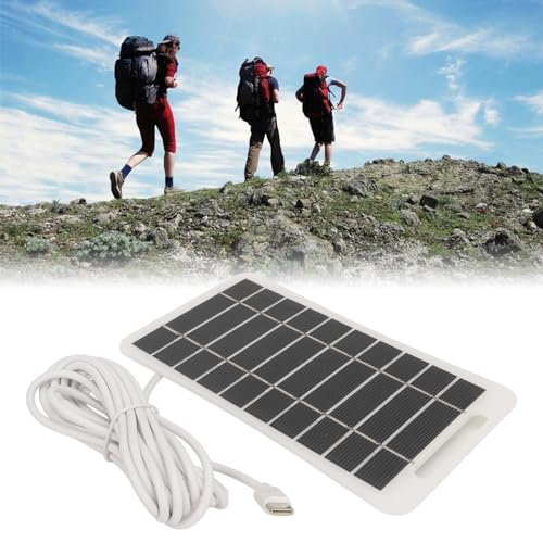 Miokycl Painel solar portátil 2W 5V USB tipo C silicone policristalino de alta eficiência mini peque