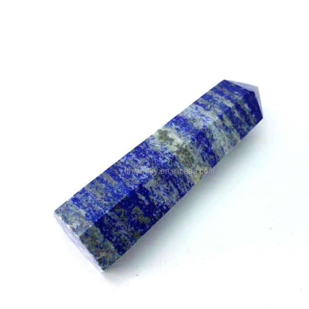 KJEBVHIRS Stone Lapis Lazuli Point Hexagonal Column Crystal Quartz Tower Prisms Obelisk Wand Gift Home Decor 1Pc Ornaments (Size : 7-9cm)