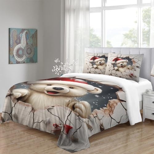 Housse de couette ours en microfibre premium 3D douce et résistante INTCHE - 4