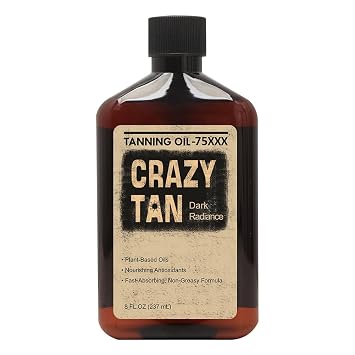 Tanning Oil 75 8oz Deep Dark radiance Natural Coconut Oil Vitamin E