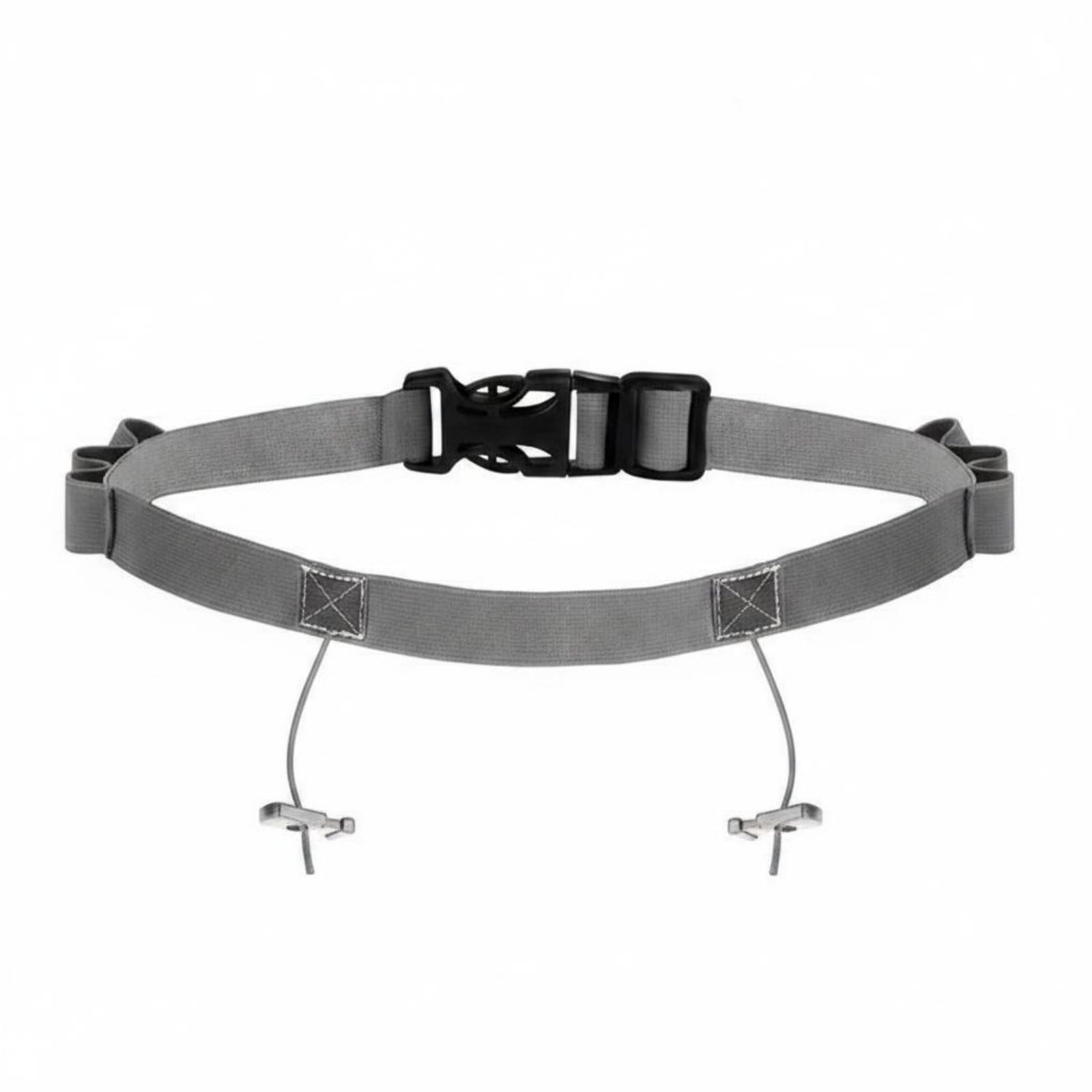Triathlon Number Belt No Fastener Design Adjustable Race Number Belt Universal Fit Race Bib Holder for Triathletes, Runners, Gray, Upgraded-image-30
