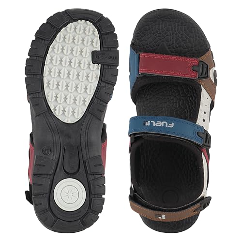 Image of FUEL Sandals & Floaters for Mens & Boys Comfortable & Lightweight Dailywear, Anti-Skid Flexible & Breathable for Running, Walking Stylish Casual Sandal for Outdoor Footwear For Gents (Rambo-01)