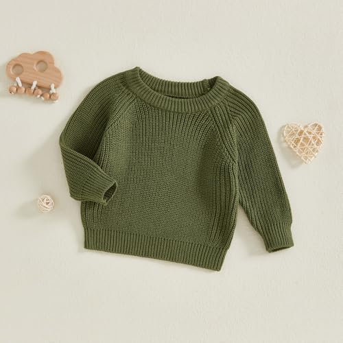 Baby Girl Boy Knit Sweater Chunky Knitted Crew Neck Pullover Sweatshirt Knitwear Toddler Fall Winter Clothes2